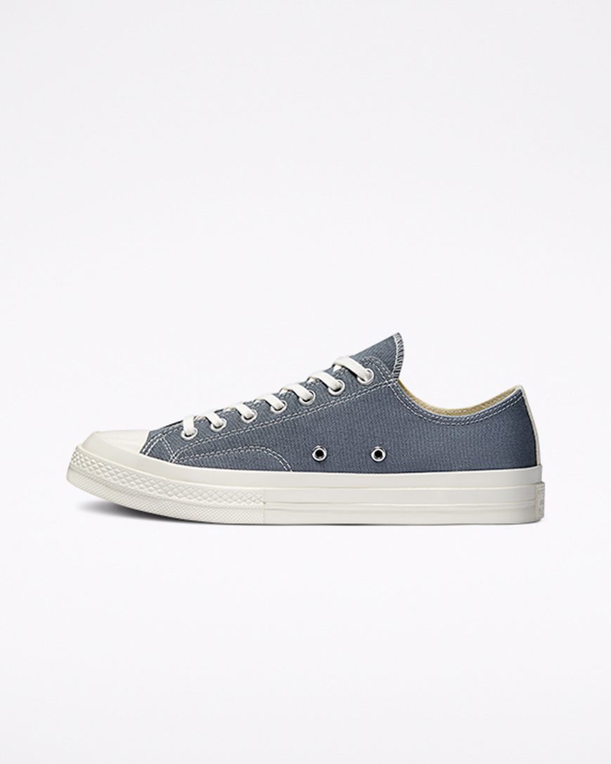 Tenis Converse x Comme des Garçons PLAY Chuck 70 Cano Baixo Feminino Cinzentas Pretas | PT R054019